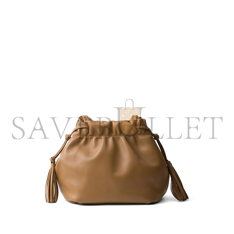 PRADA BLACK NAPPA LEATHER SHOULDER BAG 1BG541 (25*24*11cm)